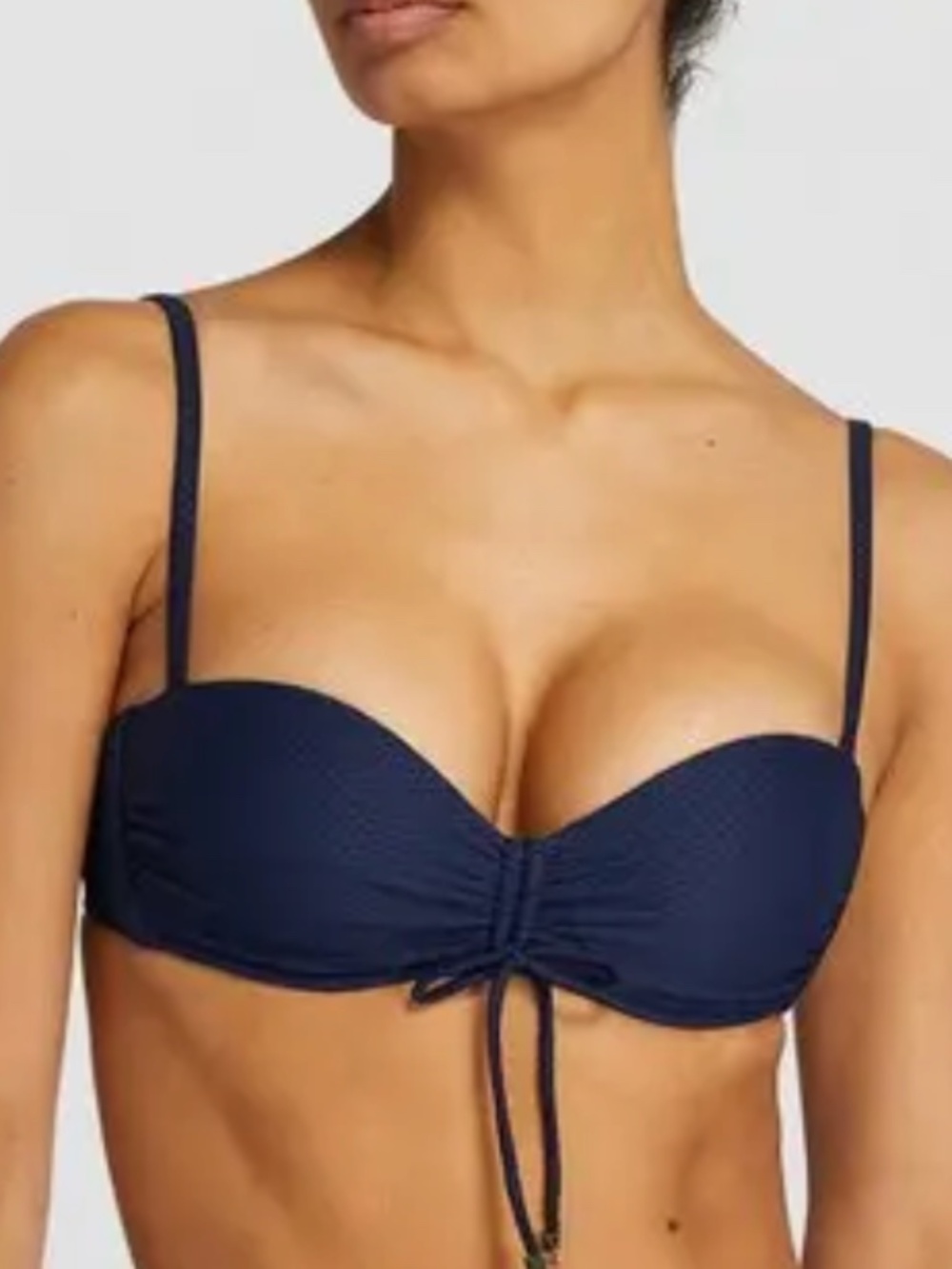 Heidi Klein bandeau navy bikini top - Size XS - BNWT